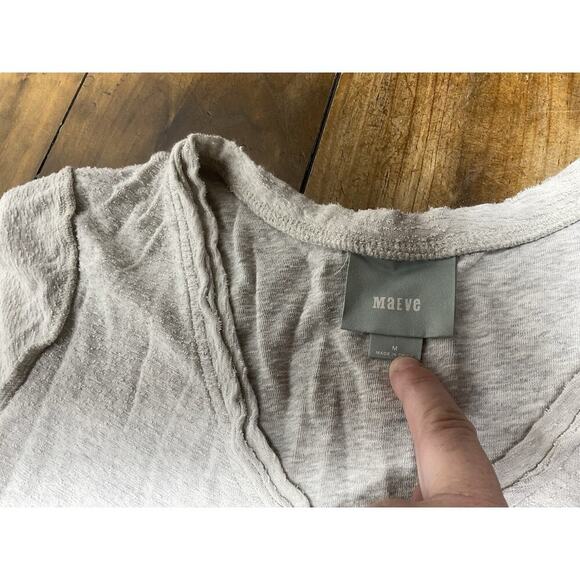 Maeve Anthropologie Oversized Linen Brush Cotton Patchwork Lagenlook Dress M - Picture 6 of 10